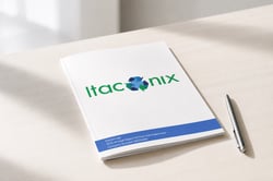 Annual Report Cover on Clean Desk