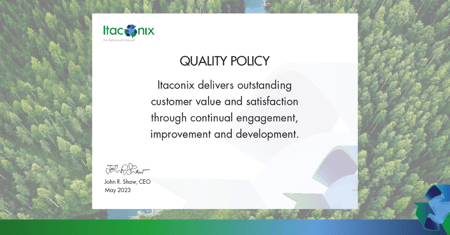 Itaconix Passes ISO 9001:2015 Surveillance Audit