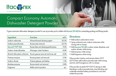 Formula: Compact Economy Automatic Dishwasher Detergent Powder