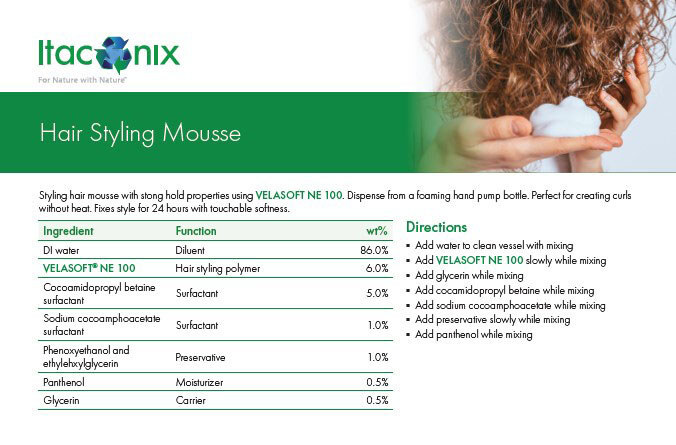DIY hair mousse vs commercial mousse ingredient comparison table